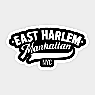 East Harlem Manhattan Minimal Typo Art - T-Shirt & Apparel Design Sticker